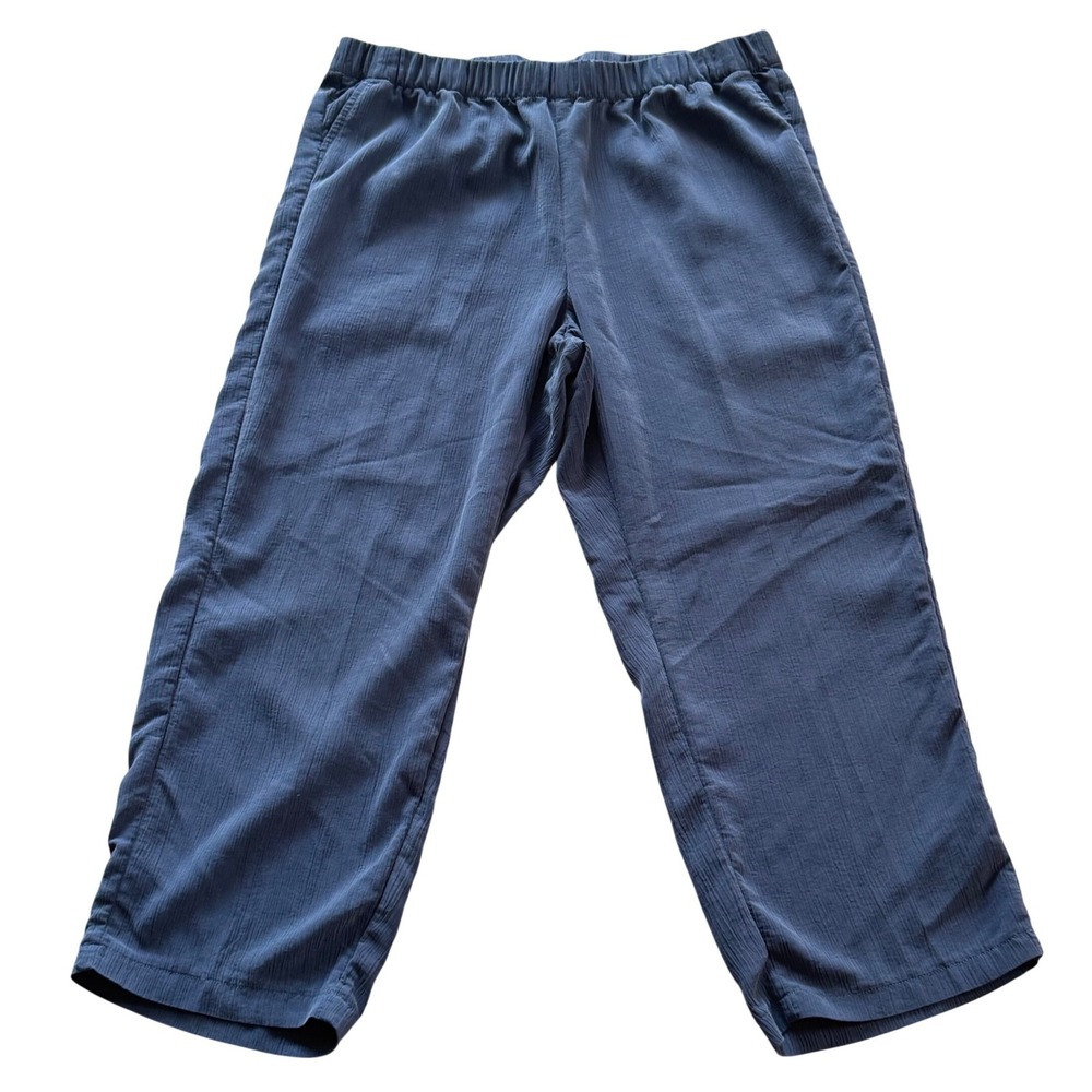 J. Jill Pure Jill Sandwashed Blue Pull On‎ Crop Pants Petite Medium